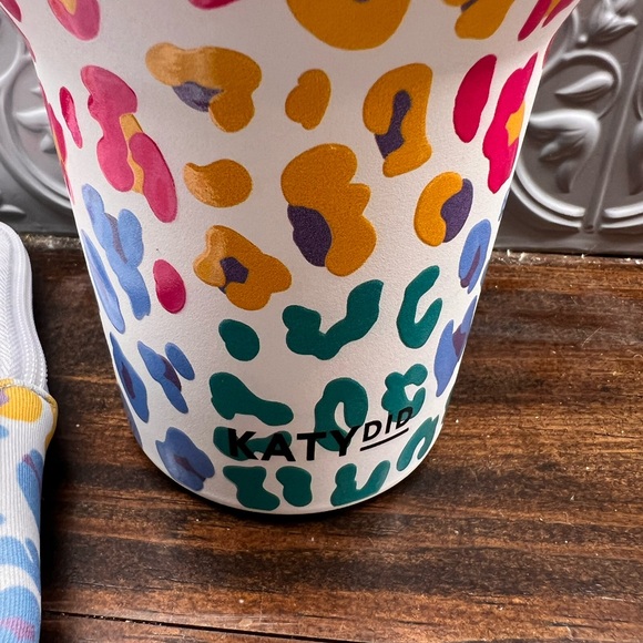 Pastel Leopard Printed Stainless Steel Tumbler  40 oz with Straw Lid & wallet - Picture 2 of 4